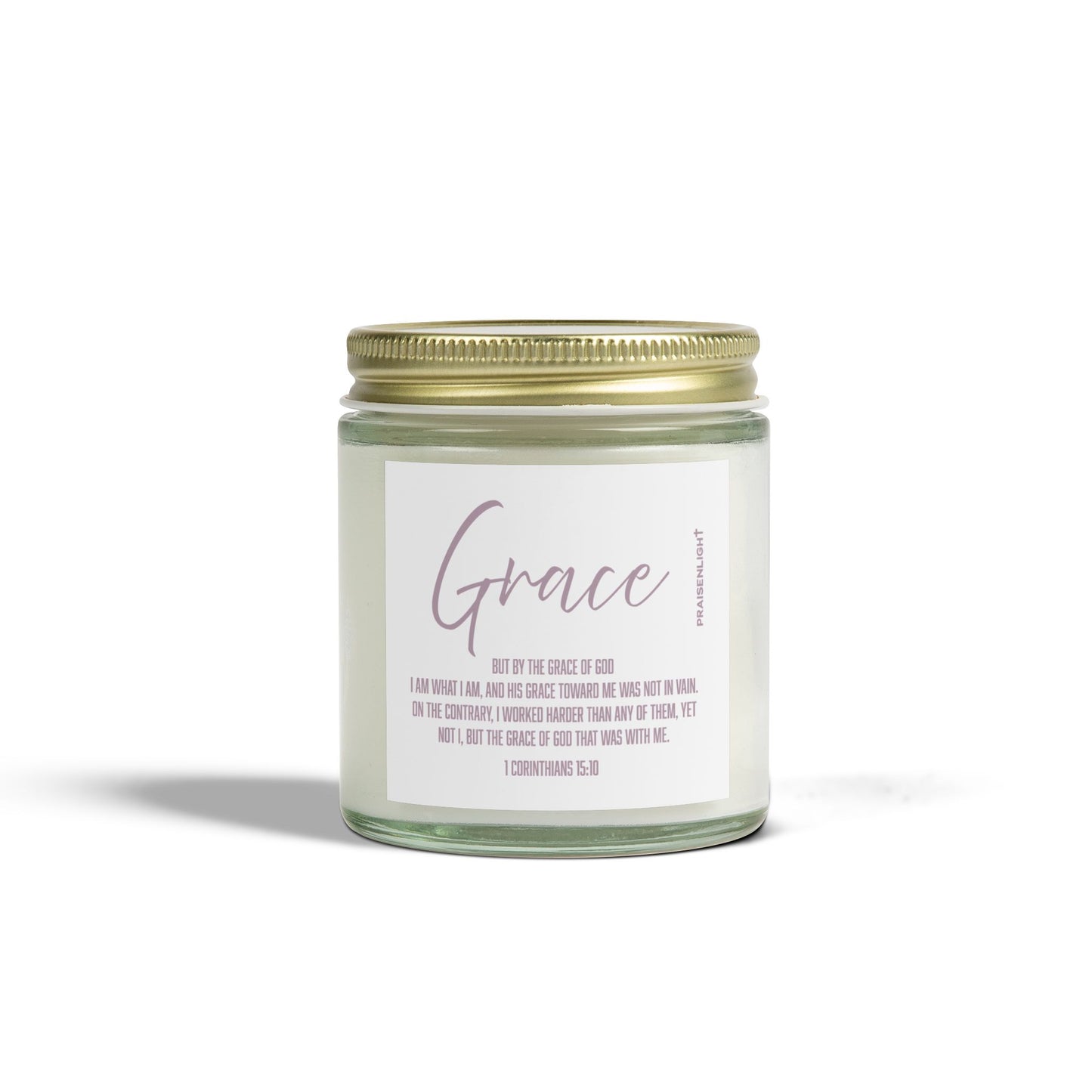 Candle - God's Grace Scripture, Coconut Apricot Wax