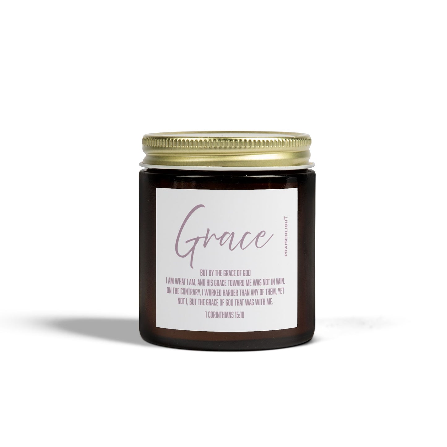 Candle - God's Grace Scripture, Coconut Apricot Wax