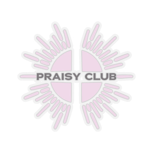 Praisy Club Kiss-Cut Stickers - Spiritual Hand Design for Faith & Inspiration